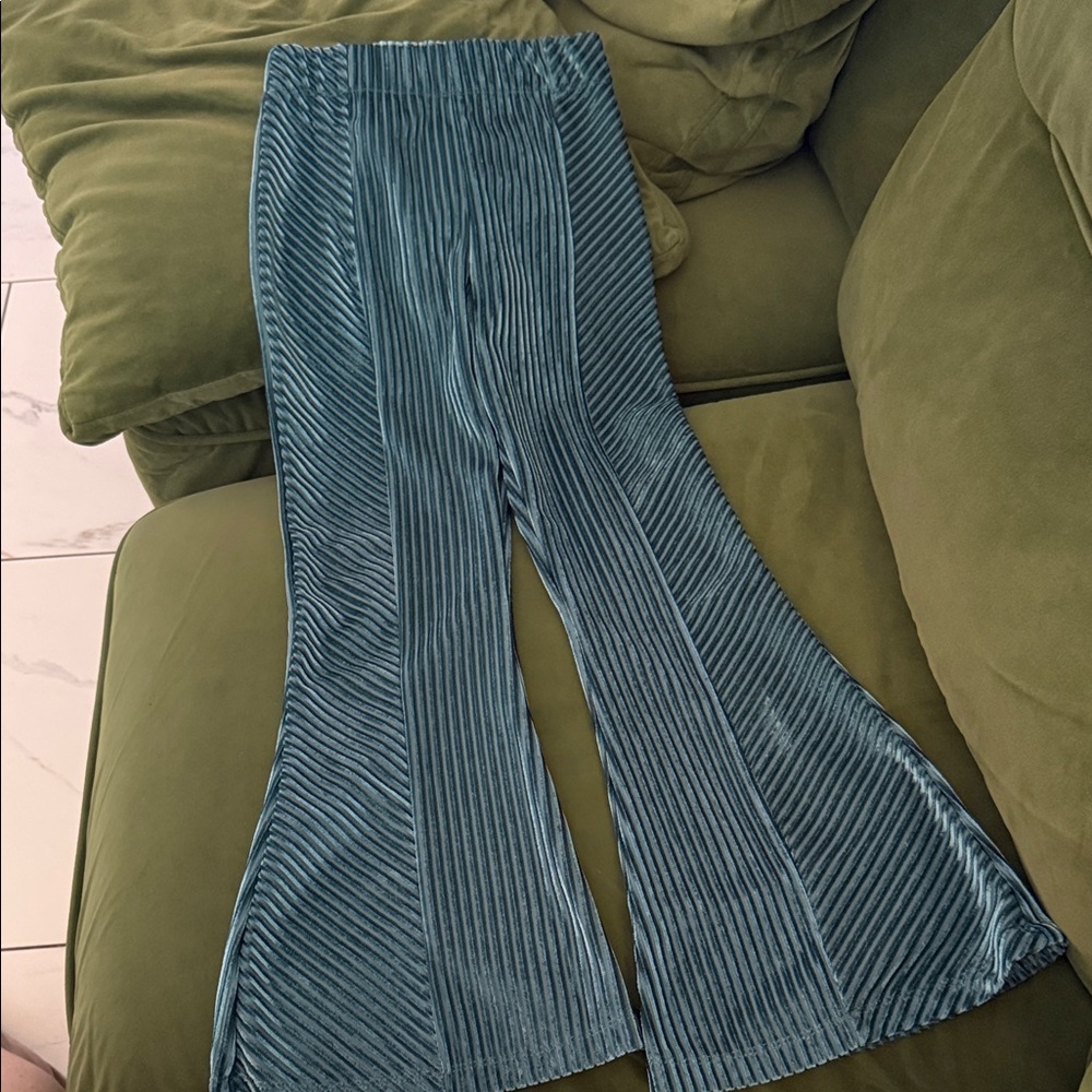 Kids Teal Flared Leggings